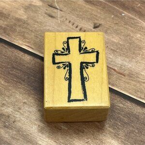 PSX Cross D-2514 Rubber Stamp Christian Sympathy Baptism First Communion Easter